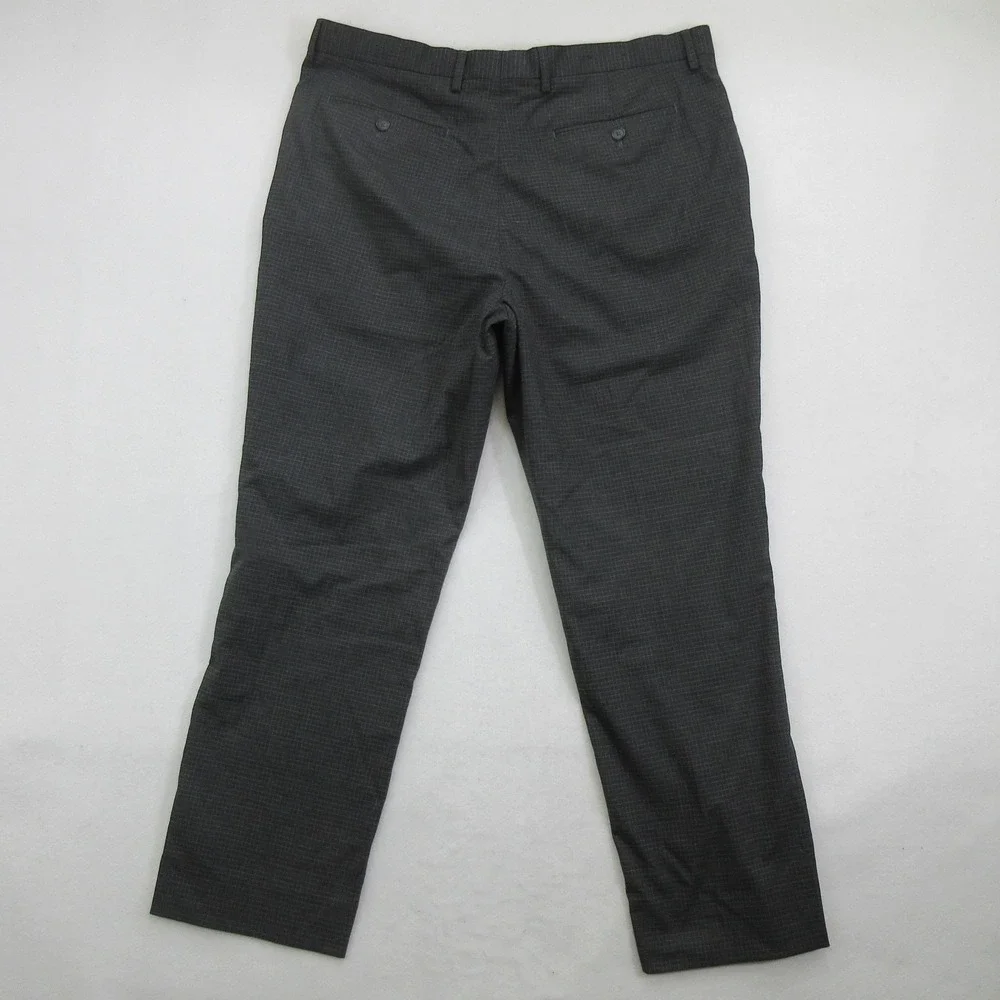 Banana Republic Men's Pants 36x30 Slim Fit Gray Windowpane Check Dress Pants New